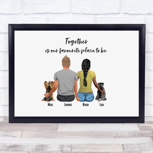 Regalo romántico para perro blanco para él o ella estampado personalizado para pareja - Imagen 1 de 12