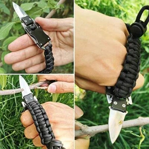 10-5/8" Defense Hiking Tactical Emergency Gear-Survival Paracord Bracelet - Picture 1 of 11