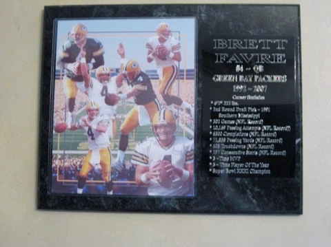 Brett Favre Green Bay Packers statistics plaque - New Lower Pricing!! Cover