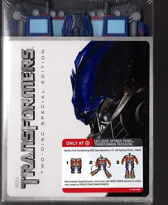 TRANSFORMERS w/world's first exclusive OPTIMUS PRIME ROBOT TRANSFORMING PKG--DVD - Image 1 of 2