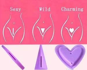 Bikini Privates Shaving Stencil Razor Female Secret Intimate Shaving Tool Kit - Picture 1 of 15
