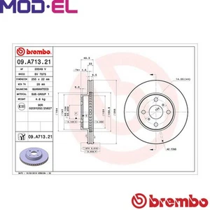 2x BRAKE DISC 09.A713.21 FOR TOYOTA COROLLA 1NZ-FE 1.5L 3ZZ-FE 1.6L 4cyl - Picture 1 of 7
