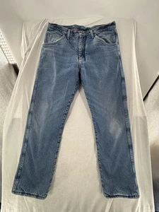 Pantalones de mezclilla Wrangler Rugged Wear rojos forrados de lana azules de trabajo para hombre 33 X 30 - Imagen 1 de 8