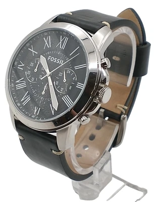 Cronógrafo FOSSIL para hombre GRANT FS4736 44 mm, esfera negra, banda gruesa Lthr, hasta 9" Foto 1 de 4
