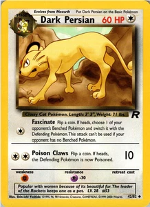 Dark Persian 42/82 Team Rocket Vintage Pokemon Card - Picture 1 of 7