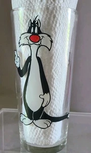 Vintage 1973 SYLVESTER Pepsi Collector Glass Looney Tunes Warner Bros. white - Picture 1 of 9