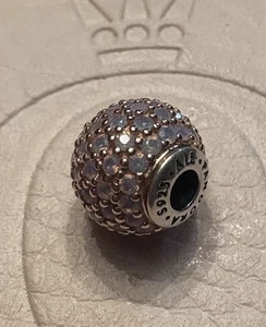 Original Pandora Essence Retired LOVE 14k Rose Gold-plated Opalescent Crystal - Bild 1 von 5