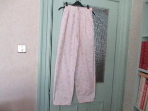 TROUSERS POWDER PINK WITH SILVER CIRCLE DESIGN - WOMEN - Picture 1 of 3