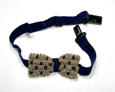 Diadema para bebé niño pequeño pajarita dorada brillante lunares lazo elástico ajustable Foto 1 de 4