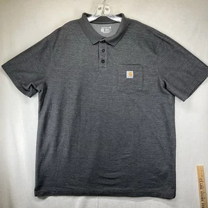 Carhartt Loose Fit Carbon Gray Workwear Single Pocket Polo Shirt Men's 2XLT TALL - Bild 1 von 12