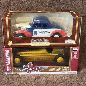 100TH RUNNING OF INDIANAPOLIS 500 RACE CARS & 1940 Ford Coupe 1/24 GREENLIGHT 🎆 - Picture 1 of 4