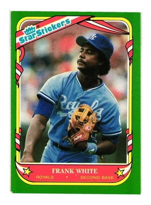 1987 Fleer Star Stickers #123 Frank White Kansas City Royals - Image 1 of 2