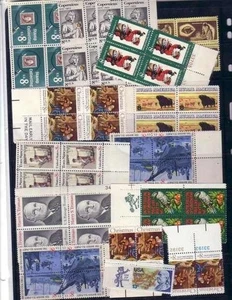 USA HOARD OF MNH SINGLES BLOCKS & PLATE BLOCKS 12416.12 - Picture 1 of 1