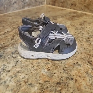 TODDLER BOYS COLUMBIA TECHSUN WAVE SPORTS SANDALS SZ 5c SHARK GRAY - Picture 1 of 6
