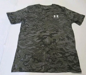 Under Armour Men's HeatGear Camo Gray Green Men's Medium Tshirt Loose - Picture 1 of 5