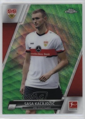 2021 Topps Chrome Bundesliga Green Wave Refractor /99 Sasa Kalajdzic Rookie RC - Image 1 of 2