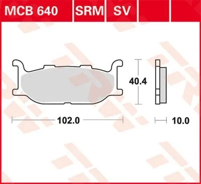 Plaquettes de frein frittées série Srm scooter Trw Yamaha Yp 400/xp 500... - Photo 1/1