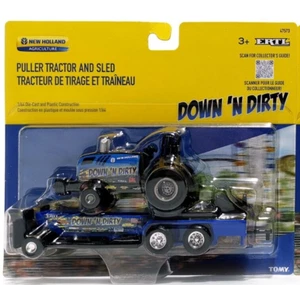 ERTL 1/64 Scale  New Holland "DOWN & DIRTY" Puller Tractor with Pulling Sled - Picture 1 of 2
