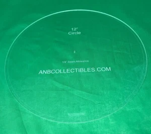 1/4" Thick Acrylic Circle Quilting Template (Choice of Sizes) - Picture 1 of 1