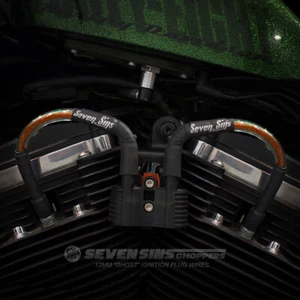 SPORTSTER 48 72 883 HARLEY SUNSET NARANJA ESCAMA 12MM CABLE DE ENCENDIDO CHISPA RELOJ - Imagen 1 de 1