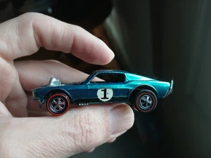 Original Hot Wheels Redline Aqua Boss Hoss Over Chrome - Picture 1 of 7