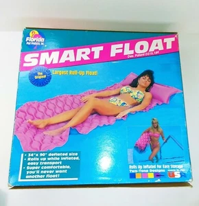 Florida Pools Inflate Roll Up & Carry Smart Float Purple 34"X90" NOS Vintage USA - Picture 1 of 5