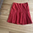 Vintage 1980s/1990s Valentino Red Suede Skirt Size Large