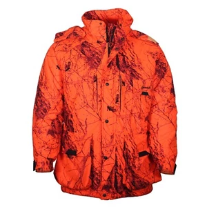 Gamehide Men's Insulated Waterproof Blaze Orange Camo Whisper Parka - Picture 1 of 3