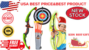 Bow and Arrow forKids 8-12, Archery Play Set with Luminous Bow,Target Toy Set US