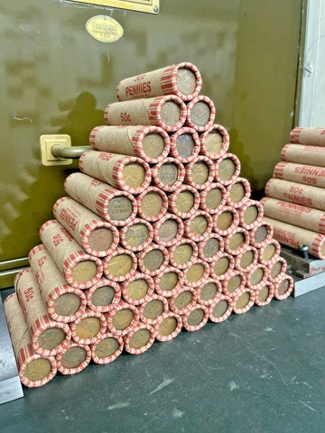 Wheat Penny Roll *Lot of 50 Coins* 1909-1958 Unsearched Estate Collection Cover