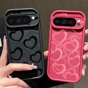 For Google Pixel 9 Pro XL 8 7 Pro 8A 7A Love Heart TPU Soft Silicone Case Cover - Picture 1 of 12