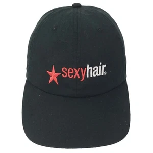 Big Sexy Hair Hat - Women's Slouch Baseball Cap Beautician Black Red Embroidered - Picture 1 of 4