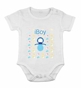 Babygrow Mono Ducha Ropa Body Chupete i-Boy Impresión Genial - Imagen 1 de 3