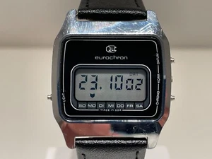VINTAGE RARE GDR GERMANY DIGITAL CHRONOGRAPH MEN'S WATCH "EUROCHRON" (RUHLA) - Picture 1 of 8