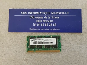 Barrette Mémoire MICRON 256Mb DDR 266 CL2.5 PC2100S-2533-1-A1 MT8VDDT3264HDG - Picture 1 of 2