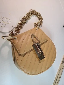 Pink Quilted Bag Purse Gold Chain Strap And Closure Solar Eclipse Australia NWT - Picture 1 of 11
