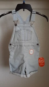 Wonder Nation Toddler Boys Size 4T Stretch Knit Denim Shortalls Light Blue NWT - Picture 1 of 7