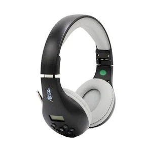 FM Radio Headphones with Pull-Out Antenna for Great Reception Black & Gray - Picture 1 of 6