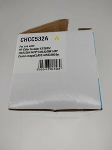 Premium Yellow Laser Toner Cartridge BRAND NEW HP Canon Compatible CHCC532A - Picture 1 of 11
