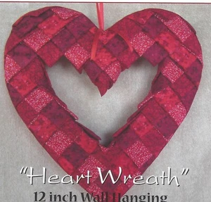 Heart Wreath complete no sew quilt pattern for QW - Bild 1 von 1