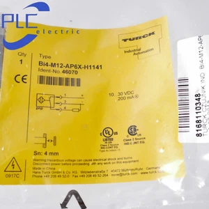 New Turck metal proximity switch BI4-M12-AP6X-H1141 plug-in sensor - Picture 1 of 3