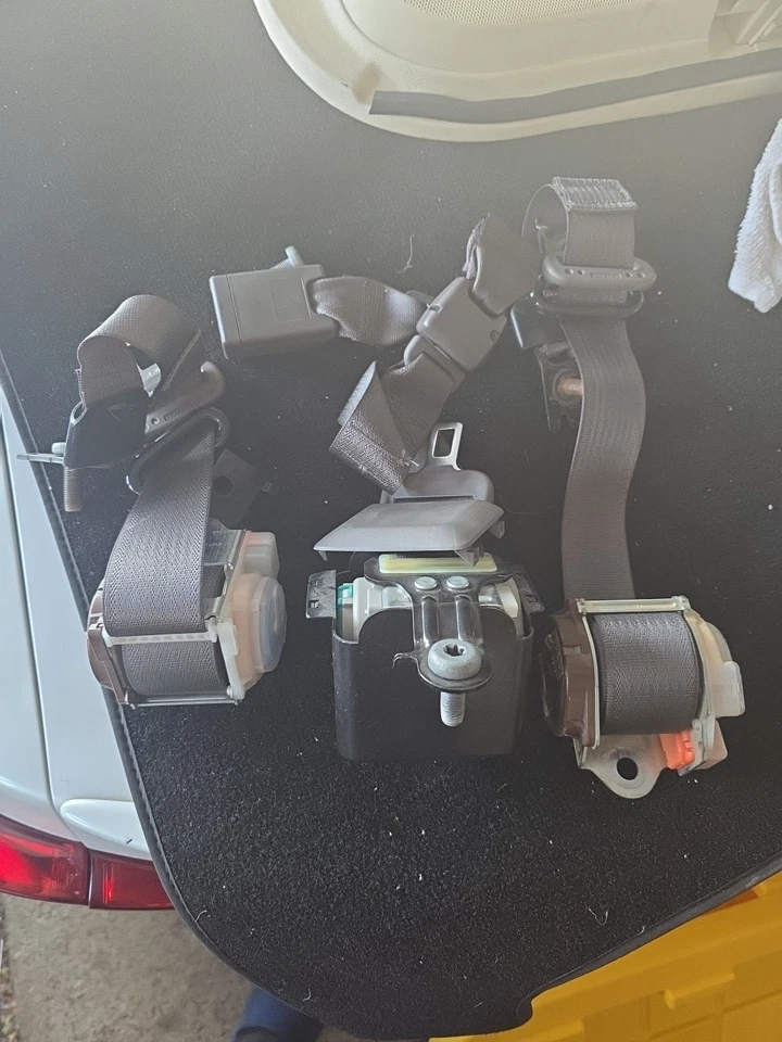 Chevrolet Malibu 2016-2019 cinturones de seguridad traseros los 3 marrón oscuro 84236741 OEM Foto 1 de 4