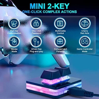 Mini Mechanical Keypad with RGB Lighting for Customized For Gaming Experience - Image 1 of 4