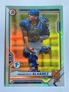 Francisco Alvarez 2021 Bowman 1st Edition Sky Blue Foil #BFE-53 Free Ship - Picture 1 of 2