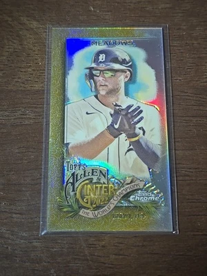 2022 Topps Allen & Ginter Chrome Austin Meadows Mini Gold Refractor 38/50 Tigers - Image 1 of 2