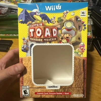 Captain Toad: Treasure Tracker + Toad Amiibo Nintendo Wii U Box Only - Image 1 of 4