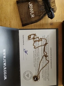 JEWLR 9kt Gold Chain And Garnet with Note of Authentication - Picture 1 of 4