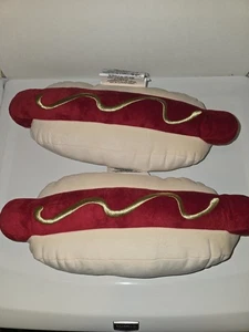 2 Pack - 16 Inch Plush Hot Dog Throw Pillows Room Essentials Brand New In Bag - Picture 1 of 13