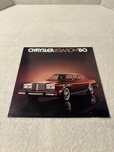 Original 1980 CHRYSLER LEBARON SALES BROCHURE Ad Catalog - Picture 1 of 9