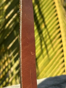 Cinturón de cuero marrón vintage LL Bean para hombre talla 46” hebilla de metal armado - Imagen 1 de 22